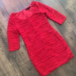 RED FITTED DRESS